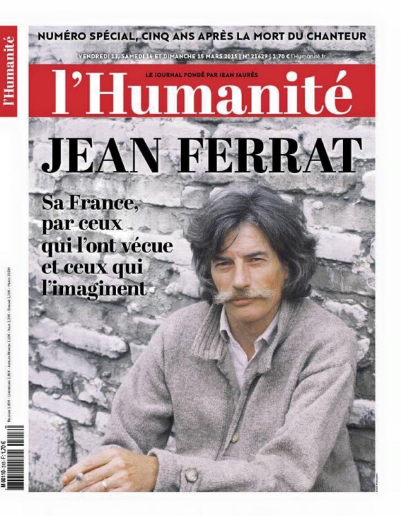 L'Humanité du 13 mars 2015, édition consacrée à Jean Ferrat, au cinquième anniversaire de sa mort.