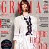 Gemma Arterton en couverture de l'hebdomadaire Grazia, numéro du 13 mars 2015.
