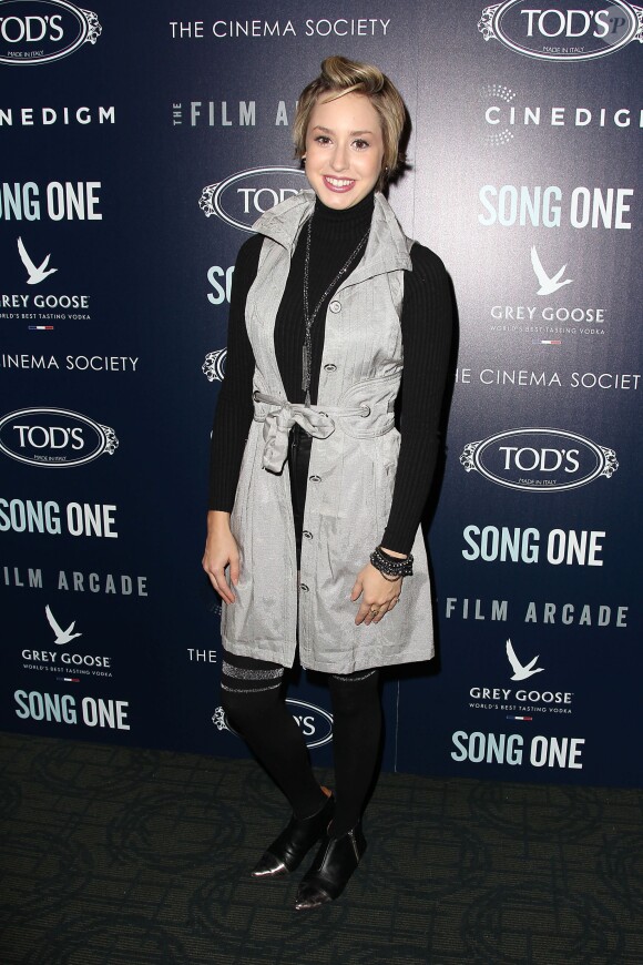 Jazmin Grace Grimaldi à l'avant-première de Song One, le 20 janvier 2015 à New York.