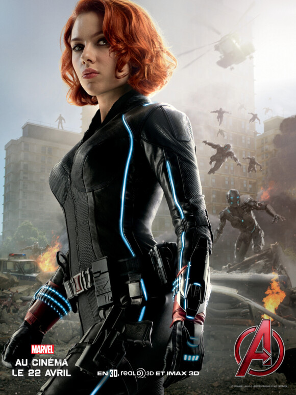Affiche du film Avengers - L'ère d'Ultron avec Scarlett Johansson (la Veuve noire)