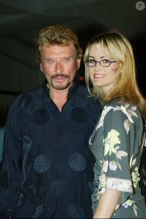 Johnny Hallyday et sa femme Laeticia à Venise, le 4 septembre 2002. 