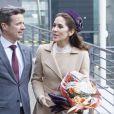 Le roi Willem-Alexander et la reine Maxima des Pays-Bas accompagnés du prince Frederik et de la princesse Mary de Danemark ont assisté à une conférence à l'université d'Aalborg à Copenhague, le 17 mars 2015.