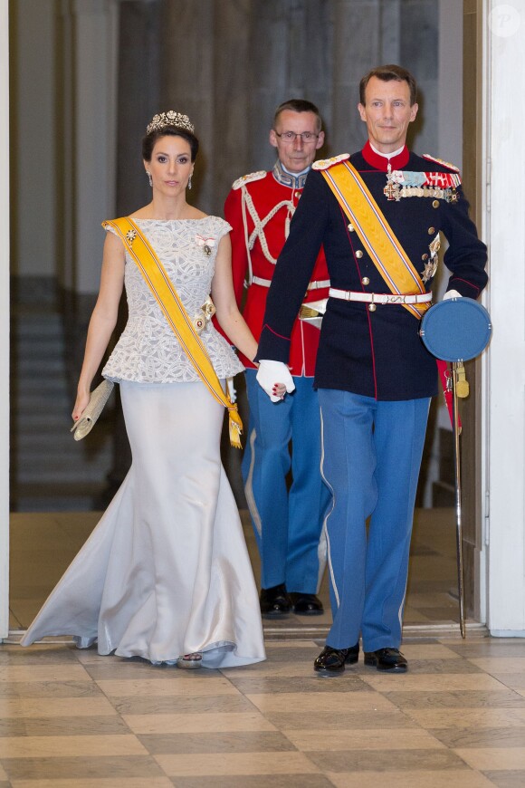 La reine Margrethe II de Danemark donnait le 17 mars 2015 au palais de Christiansborg un dîner en l'honneur de la visite officielle du roi Willem-Alexander et de la reine Maxima des Pays-Bas, auquel ont pris part le prince Frederik et la princesse Mary, le prince Joachim et la princesse Marie, ainsi que la princesse Benedikte et le prince Richard.