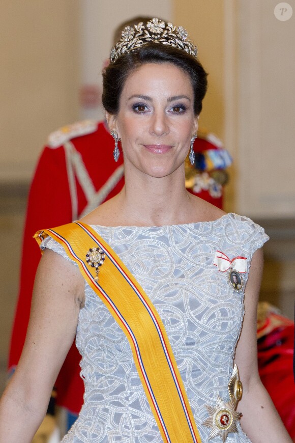La reine Margrethe II de Danemark donnait le 17 mars 2015 au palais de Christiansborg un dîner en l'honneur de la visite officielle du roi Willem-Alexander et de la reine Maxima des Pays-Bas, auquel ont pris part le prince Frederik et la princesse Mary, le prince Joachim et la princesse Marie, ainsi que la princesse Benedikte et le prince Richard.