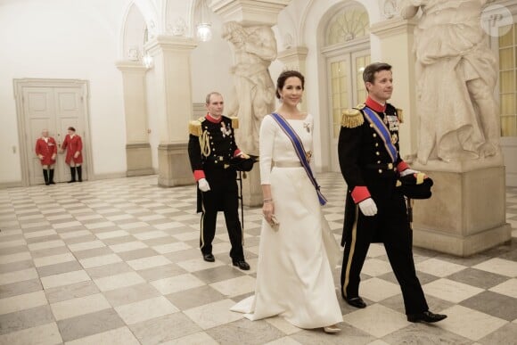 La reine Margrethe II de Danemark donnait le 17 mars 2015 au palais de Christiansborg un dîner en l'honneur de la visite officielle du roi Willem-Alexander et de la reine Maxima des Pays-Bas, auquel ont pris part le prince Frederik et la princesse Mary, le prince Joachim et la princesse Marie, ainsi que la princesse Benedikte et le prince Richard.