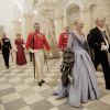 La reine Margrethe II de Danemark donnait le 17 mars 2015 au palais de Christiansborg un dîner en l'honneur de la visite officielle du roi Willem-Alexander et de la reine Maxima des Pays-Bas, auquel ont pris part le prince Frederik et la princesse Mary, le prince Joachim et la princesse Marie, ainsi que la princesse Benedikte et le prince Richard.