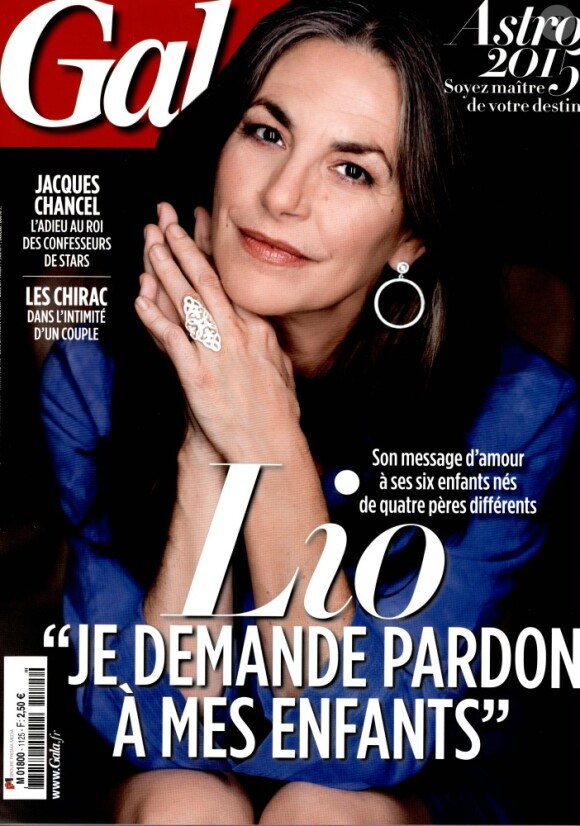 Lio en couverture de Gala, le 31 décembre 2014