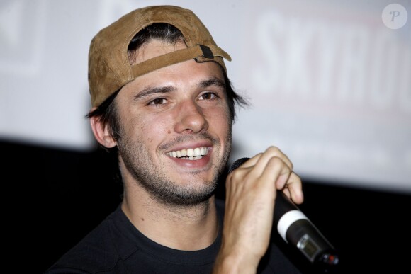 Orelsan  à la Conference de presse au Rex pour le concert "Urban Peace 3" a Paris le 5 septembre 2013.