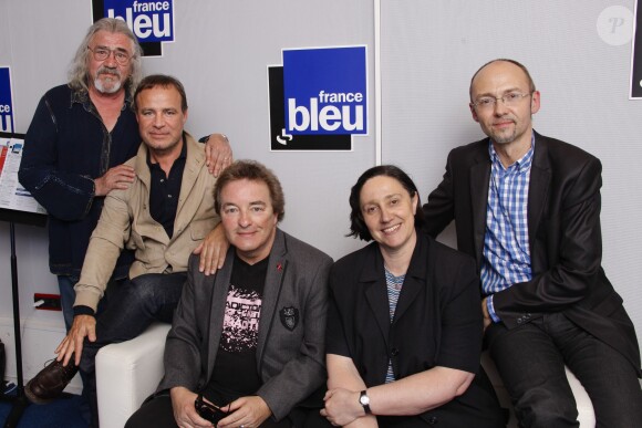 Serge Koolenn et Richard Dewitte lors de l'émission "On repeint la musique" à Paris, le 28 mars 2012