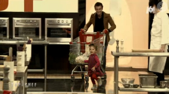 Xavier, l'ex-conjoint de Vanessa avec qui la cuisinière a eu une fille, Elisa (2 ans). Emission Top Chef 2015, sur M6. Le 9 mars 2015.