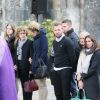 La famille d'Alexis Vastine, son père Alain, sa mère Sylvie, sa soeur Cassie, son frère Adriani lors des obsèques d'Alexis Vastine en l'église Saint-Ouen de Pont-Audemer le 25 mars 2015