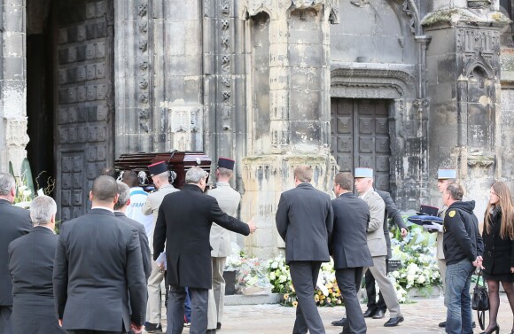 Les obsèques d'Alexis Vastine en l'église Saint-Ouen à Pont-Audemer le 25 mars 2015