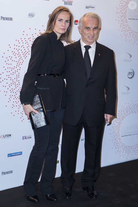 Alain Terzian et sa femme Brune de Margerie - Inauguration de l'exposition "Lumière! Le cinéma inventé!" au Grand Palais à Paris, le 26 mars 2015.