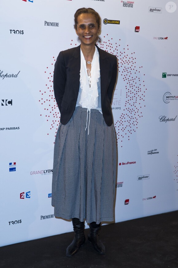 Karine Silla - Inauguration de l'exposition "Lumière! Le cinéma inventé!" au Grand Palais à Paris, le 26 mars 2015.