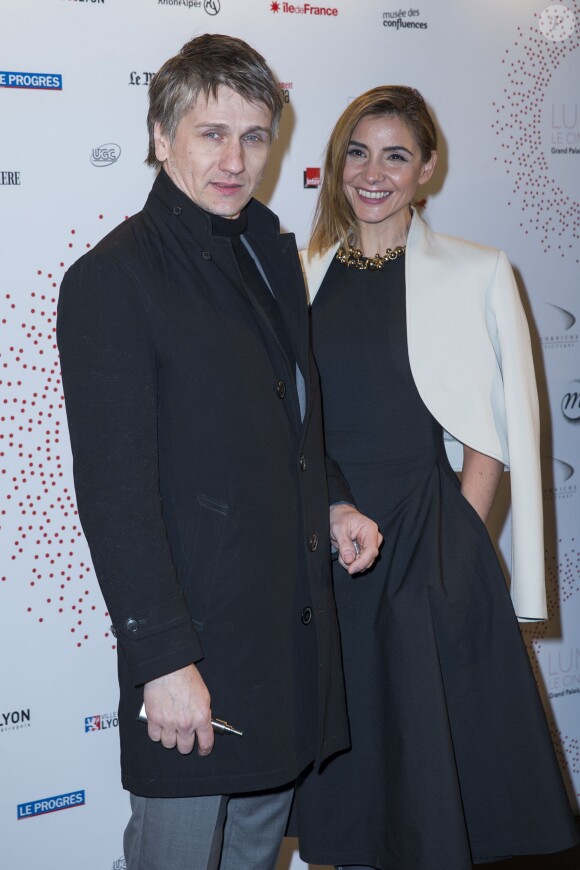 Stanislas Merhar et Clotilde Courau, princesse de Savoie - Inauguration de l'exposition "Lumière! Le cinéma inventé!" au Grand Palais à Paris, le 26 mars 2015.