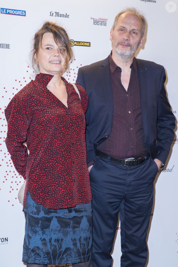 Hippolyte Girardot et sa compagne Kristina Larsen - Inauguration de l'exposition "Lumière! Le cinéma inventé!" au Grand Palais à Paris, le 26 mars 2015.