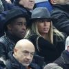 Rio Mavuba et sa femme Elodie lors du match entre la France et le Brésil au Stade de France à Saint-Denis le 26 mars 2015