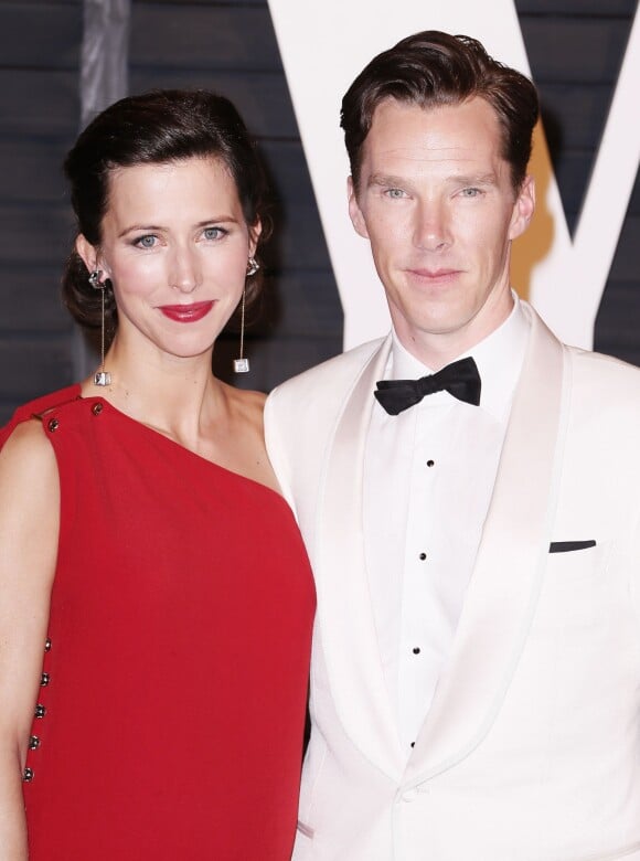Benedict Cumberbatch et Sophie Hunter à la soirée Vainty Fair après la cérémonie des Oscars, le 22 février 2015 à Los Angeles.
