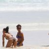 Exclusif - Christina Milian et ses amis se baignent sur une plage de Cancún, le 18 mars 2015.