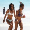 Exclusif - Karrueche Tran et Christina Milian profitent d'un après-midi ensoleillé sur une plage de Cancún, le 18 mars 2015.