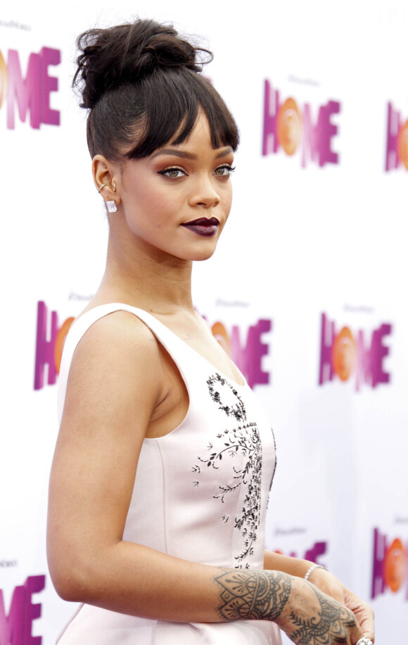 La chanteuse Rihanna - Premiere de "Home" à Los Angeles le 22 mars 2015.