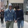 Les fiancés Peter Facinelli et Jaimie Alexander dans les rues de Soho, à New York, le 30 mars 2015