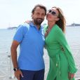  Henri Leconte et sa femme Florentine - Rencontres sur la plage Nice Matin - Majestic Barri&egrave;re lors du 67e festival international du film de Cannes. Le 21 mai 2014  