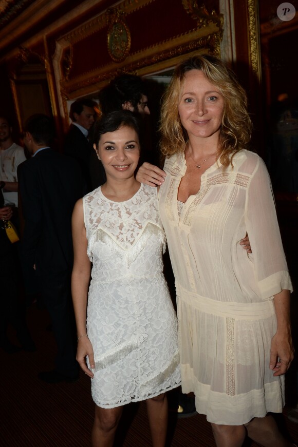 Exclusif - Saïda Jawad, Julie Ferrier  - Soirée pour les 15 ans de Hôtels & Préférence au restaurant Lapérouse à Paris, le 1er avril 2015.