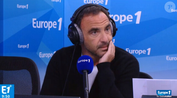 Nikos Aliagas, invité sur Europe 1 dans Le Grand Direct des médias, le vendredi 3 avril 2015.