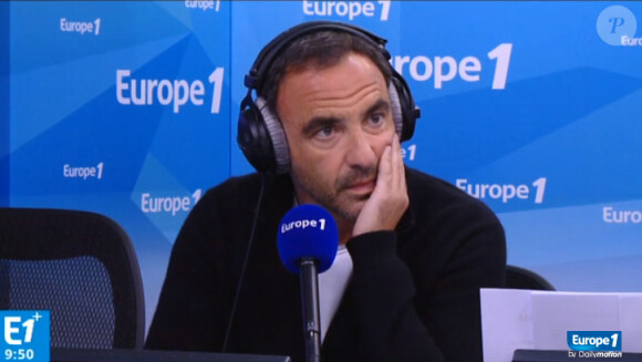 Nikos Aliagas, invité sur Europe 1 dans Le Grand Direct des médias, le vendredi 3 avril 2015.