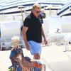 Boris Becker, sa femme Lilly Becker (Kerssenberg) et leur fils Amadeus profitent d'une journée à la plage à Miami, le 3 avril 2015.