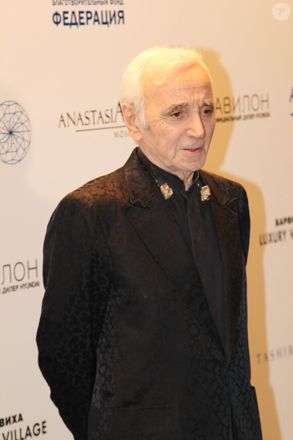 Charles Aznavour - Gala de charité "Federation" à Barvikha Luxury Village près de Moscou en Russie le 6 décembre 2014.