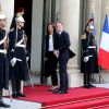 Olivier Royant et sa femme Delphine - Dîner d'Etat au Palais de l'Elysée en l'honneur du président tunisien Beji Caïd Essebsi à Paris le 7 avril 2015.