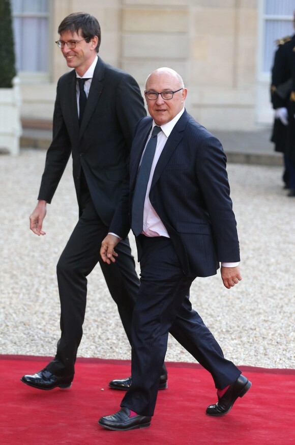 Michel Sapin - Dîner d'Etat au Palais de l'Elysée en l'honneur du président tunisien Beji Caïd Essebsi à Paris le 7 avril 2015.