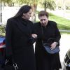 La princesse Margarita de Bourbon-Parme le 8 avril 2015 au cimetière San Isidro à Madrid, lors des obsèques du prince Kardam de Bulgarie, décédé à 52 ans la veille, six ans après un accident de la route dont il ne s'était jamais remis.