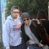 Instants de complicité caline entre Robin Wright et son fils Hopper à Venice, le 2 avril 2015.