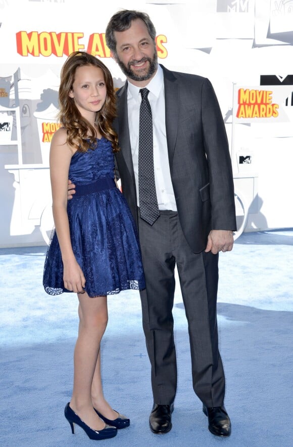 Judd Apatow et sa fille Iris lors des MTV Movie Awards à Los Angeles le 12 avril 2015