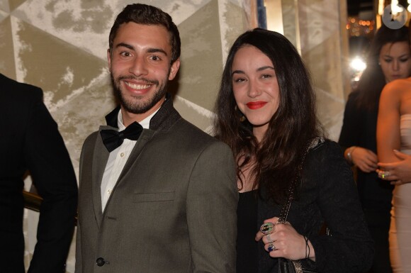 Marwan Berreni et Coline D'Inca (Plus Belle La Vie) - Personnalités lors de la 10ème cérémonie des Globes de Cristal au Lido à Paris, le 13 avril 2015. 