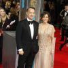 Tom Hanks et sa femme Rita Wilson - Arrivée des people à la cérémonie des Bafta Awards à Londres, le 16 février 2014. 