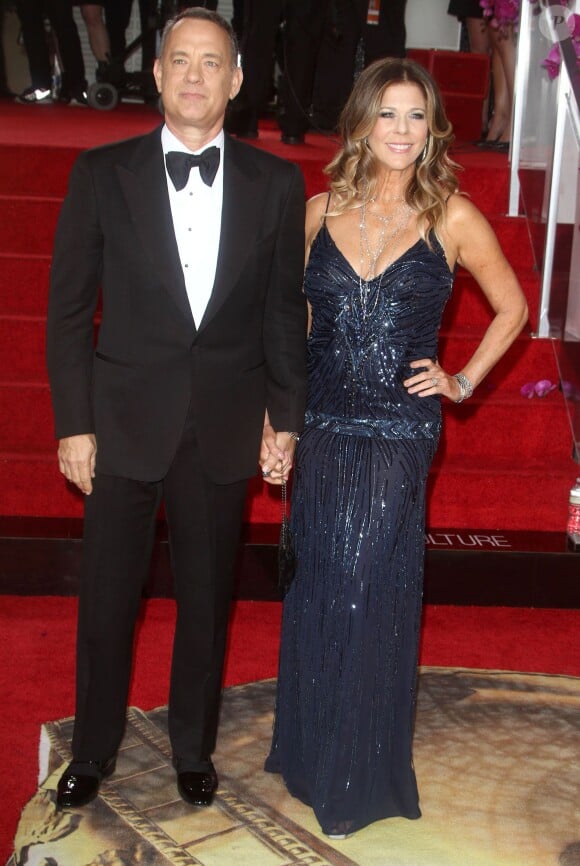 Tom Hanks et sa femme Rita Wilson aux Golden Globe Awards 2014.