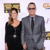 Tom Hanks et sa femme Rita Wilson à Santa Monica le 16 janvier 2014.