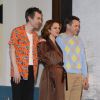 Guillaume de Tonquédec, Lysiane Meis et Eric Elmosnino - 200e de la pièce "Un dîner d'adieu" au théâtre Édouard VII à Paris le 14 avril 2015.