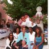Boney M, Patrick Amate, Valerie Dalanese à Radio Saint Tropez pour Fa Si La Chanter le 12 juillet 1998  