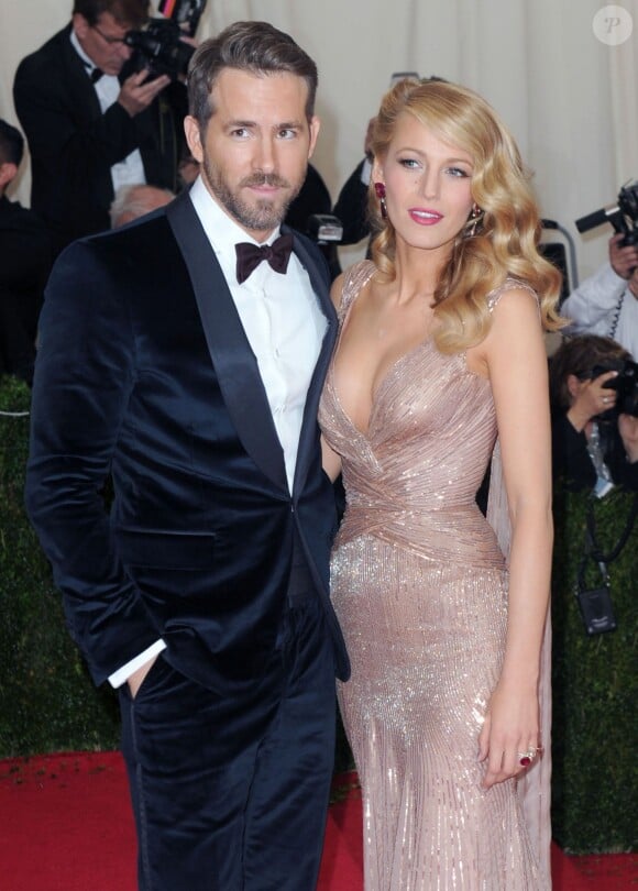 Blake Lively et son mari Ryan Reynolds à New York, le 5 mai 2014.