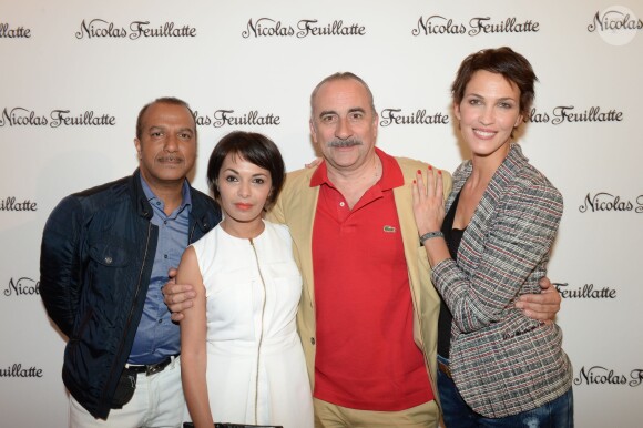 Pascal Légitimus, Saïda Jawad, Antoine Duléry, Linda Hardy lors de la soirée Nicolas Feuillatte à l'Atelier Richelieu à Paris, le 15 avril 2015
