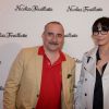 Mathilda May et Antoine Duléry lors de la soirée Nicolas Feuillatte à l'Atelier Richelieu à Paris, le 15 avril 2015
