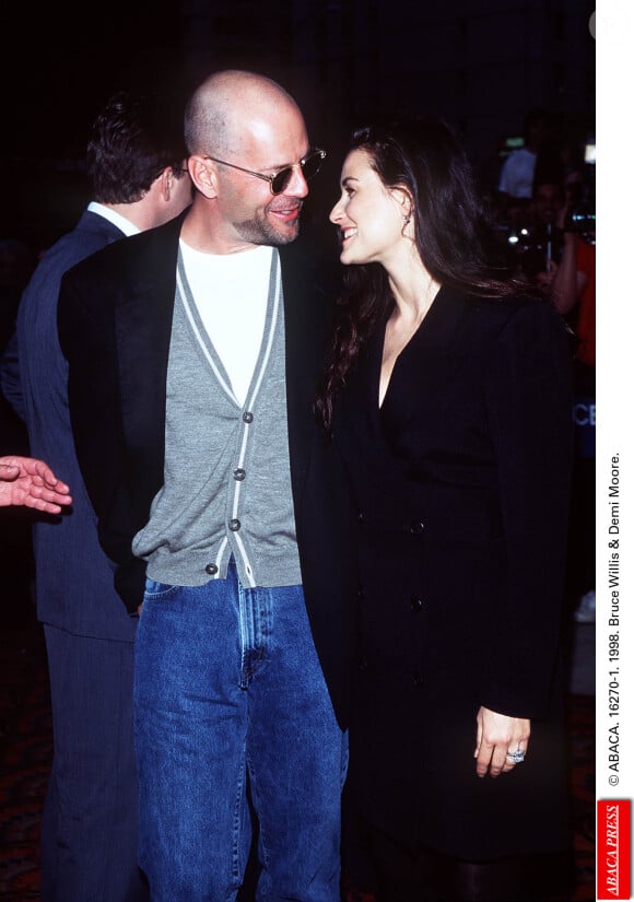 Bruce Willis et son ex-femme Demi Moore en 1998