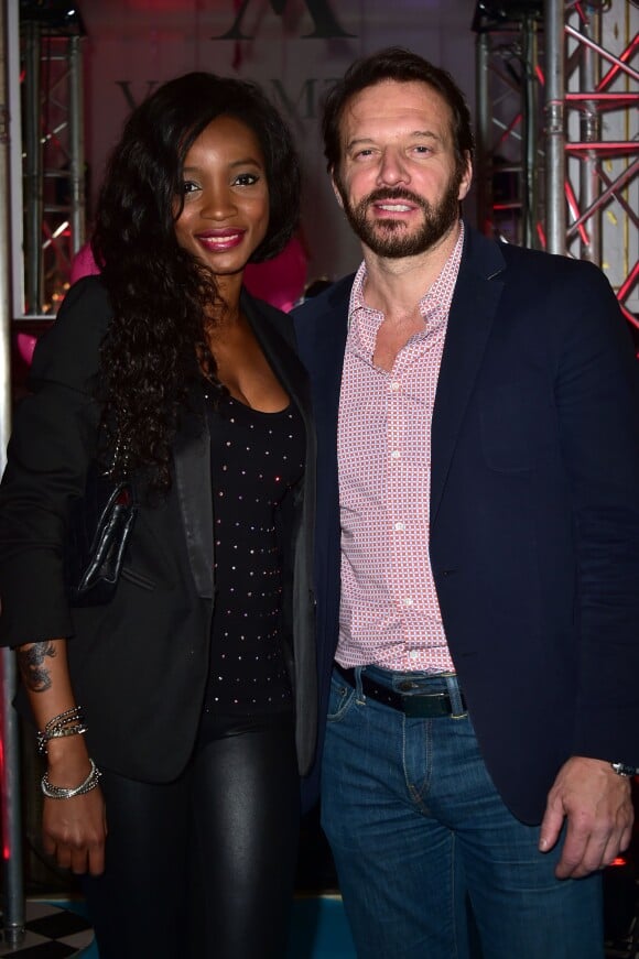 Samuel Le Bihan et sa compagne Daniela - Soirée des 10 ans de la marque Vicomte A. à Paris le 10 avril 2015.