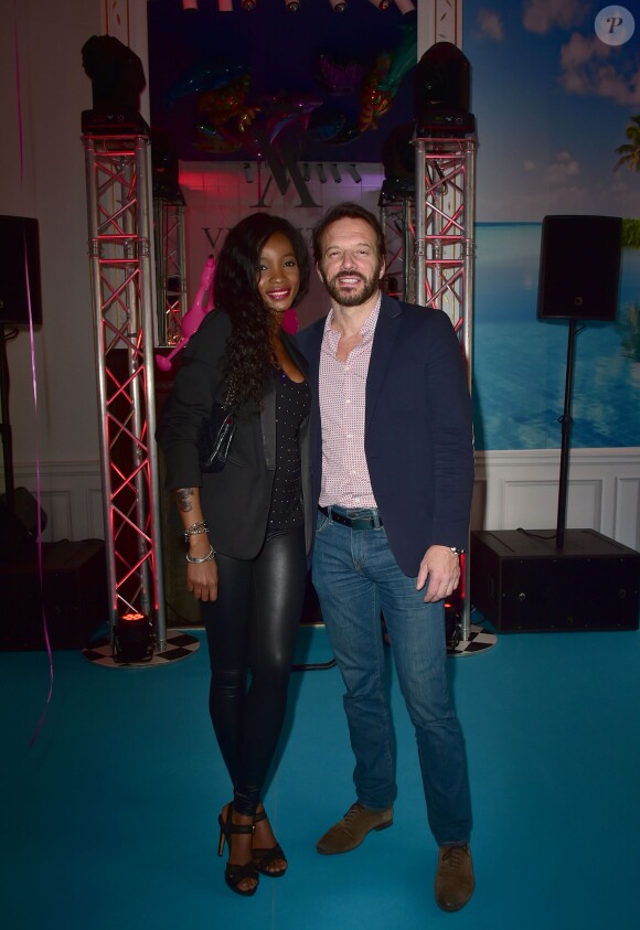 Samuel Le Bihan et sa compagne Daniela - Soirée des 10 ans de la marque Vicomte A. à Paris le 10 avril 2015.
