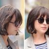 Dakota Johnson dévoile sa nouvelle coiffure à Manhattan, New York le 17 avril 2015.